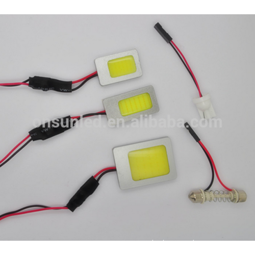 Aluminum T10 Dome Festoon Car Interior License Plate COB car led lamp